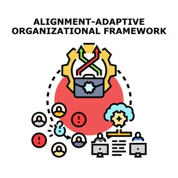 Alignment adaptive organizational framework concept vector Stock Illustration
