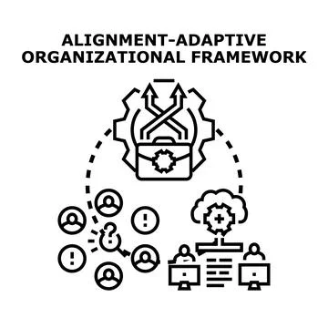 Alignment adaptive organizational framework concept vector イラスト素材