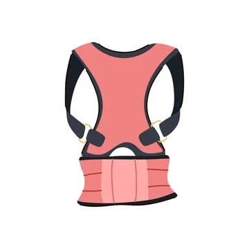 Alignment back posture corrector cartoon vector illustration Illustrazione stock