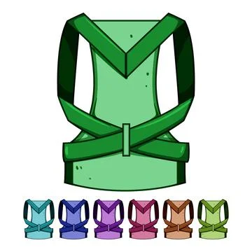 Alignment back posture corrector cartoon vector graphic Stock Illustration