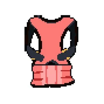 Alignment back posture corrector pixel art vector illustration Stock Illustration