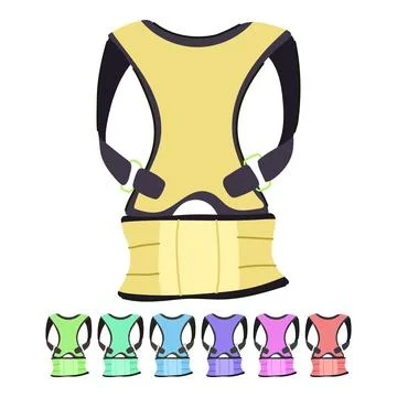 Alignment back posture corrector vector cartoon graphic Stock Illustration