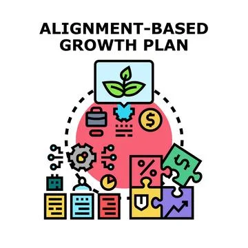 Alignment based growth plan concept vector illustration Stock Illustration