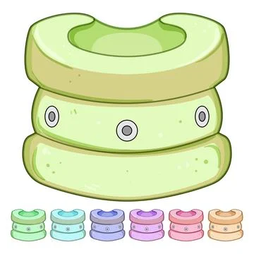 Alignment cervical neck collar cartoon vector graphic 库存插图
