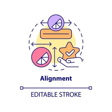 Alignment concept icon Illustrazione stock