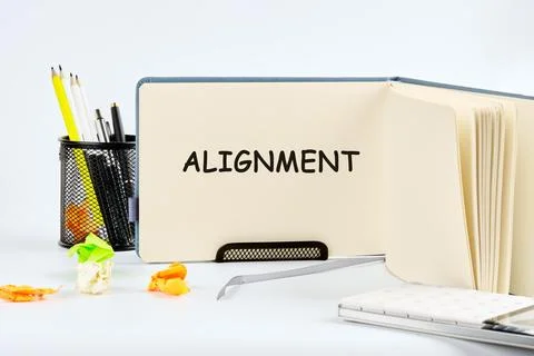 The ALIGNMENT concept word. A place to copy. Concept from business to medicin Foto stock