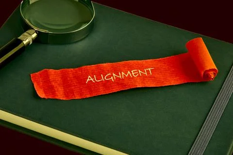 The ALIGNMENT concept word. A place to copy. Concept from business to medicin Foto stock