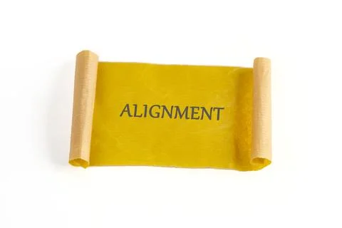 The ALIGNMENT concept word. A place to copy. Concept from business to medicine Foto stock