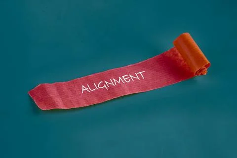 The ALIGNMENT concept word. A place to copy. Concept from business to medicin Foto stock