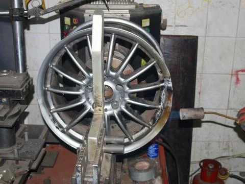 Alignment of drives titanium Foto stock