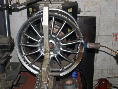 Alignment of drives titanium Foto stock