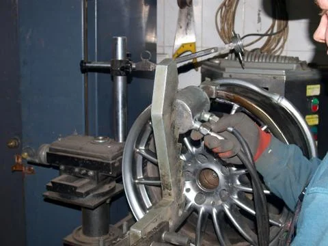 Alignment of drives titanium Stock Photos