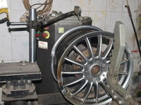 Alignment of drives titanium Stock Photos