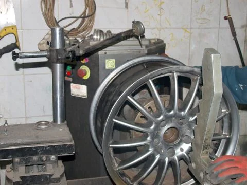 Alignment of drives titanium Foto stock