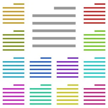 Alignment, editorial, text multi color icon. Simple thin line, outline vector Stock Illustration