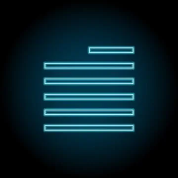 Alignment, editorial, text neon icon. Simple thin line, outline vector of Tex Stock Illustration