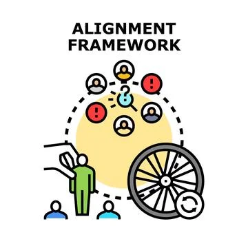 Alignment framework shaping and optimizing business strategy Illustrazione stock