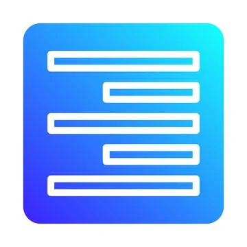 Alignment Icon on Gradient Background Design Illustrazione stock