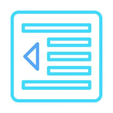 Alignment Left Icon for Graphic Design Project Illustrazione stock