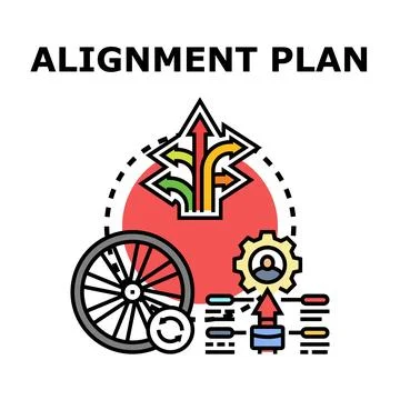 Alignment plan strategy developing choosing future direction Иллюстрация