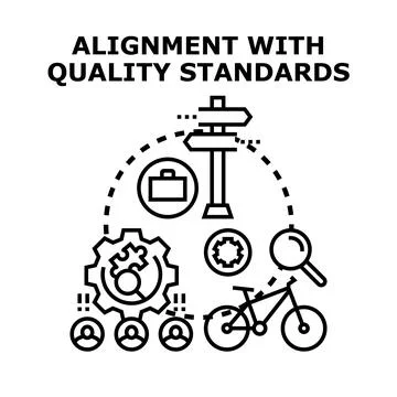 Alignment with quality standards concept illustration Stock Illustration