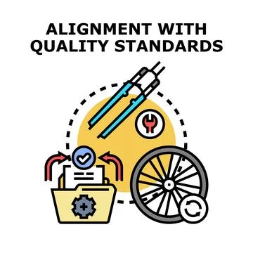 Alignment with quality standards concept illustration Stock Illustration