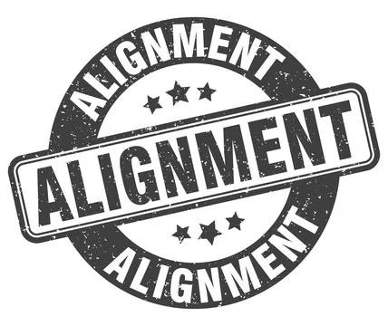 Alignment stamp. alignment label. round grunge sign Stock Illustration