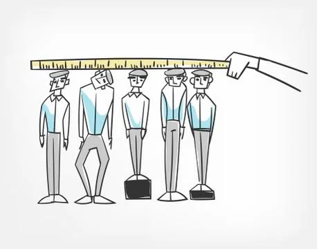 Alignment team members employee vector illustration clip art Stock Illustration