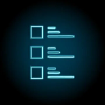 Alignment text neon icon. Simple thin line, outline vector of Text editor ico Stock Illustration