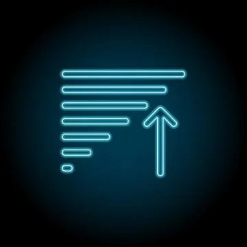 Alignment text neon icon. Simple thin line, outline vector of Text editor ico Stock Illustration