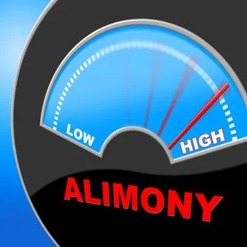 Alimony high indicating over the odds and excessive support Stock Illustration