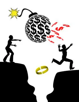 Alimony Payment Stock Illustration