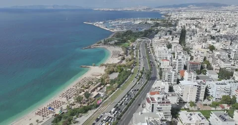 Alimos coastline Video stock 253825446