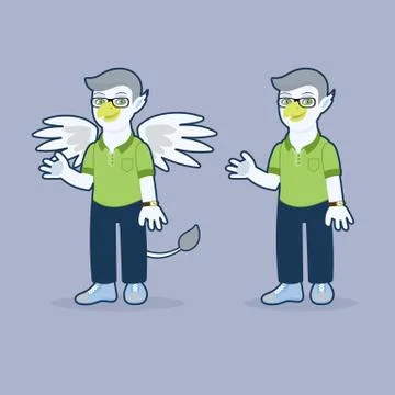 Alisman character in two variants Illustrazione stock