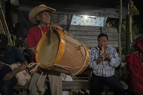 Alitze Mexico Devil Dance Ritual Stock Photos