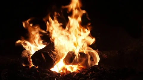 Alive fire is playing cheerfully in traditional smithy workshop in Ukraine Stock-Footage 111187398