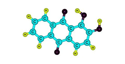 Alizarin molecular structure isolated on white Stock Illustration