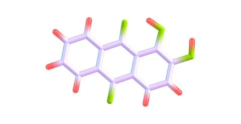 Alizarin molecular structure isolated on white Stock Illustration
