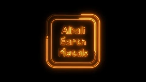 Alkali earth metals presentation animation with glowing neon style square f.. Stock Footage 308460431