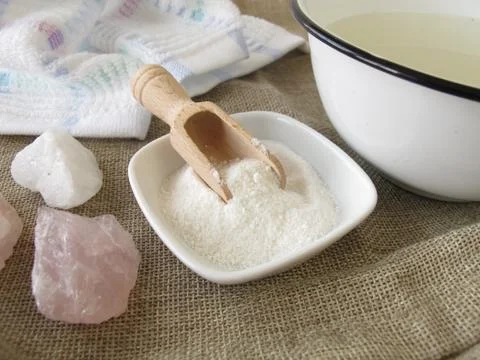 Alkaline bath salt Stock Photos