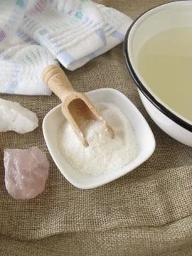 Alkaline bath salt Stock Photos
