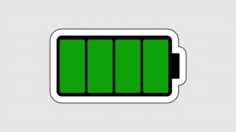 Alkaline battery charge indicator icon, level battery energy. Stock-Footage 152990067