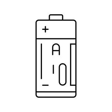 Alkaline battery line icon vector illustration Stock Illustration
