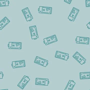 Alkaline battery line seamless pattern Stock Illustration