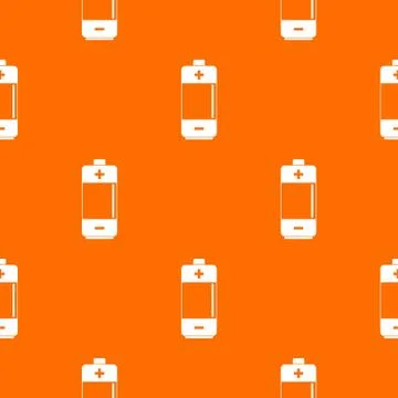 Alkaline battery pattern seamless Stockillustratie