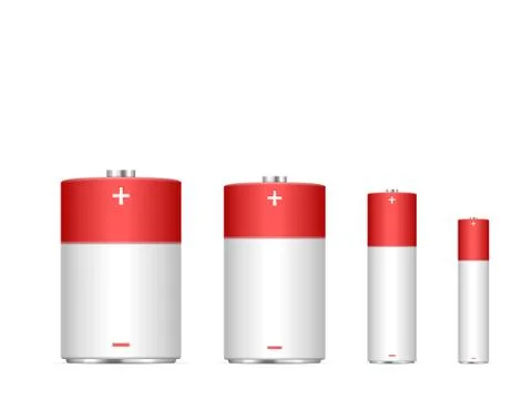 Alkaline battery set Stock Illustration