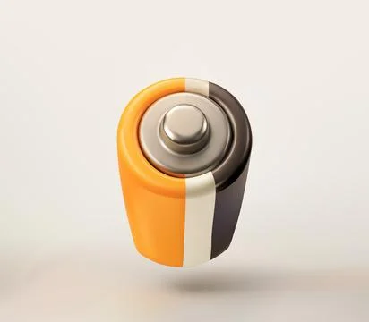 Alkaline Battery vector 3d icon Stock Illustration