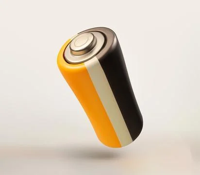 Alkaline Battery vector 3d icon Stock Illustration