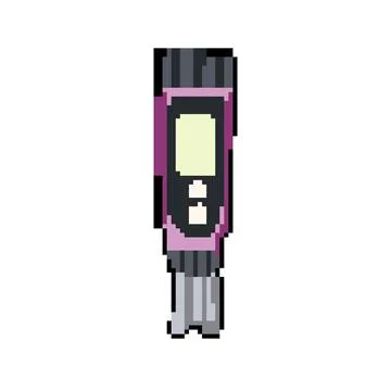 Alkalinity ph meter pixel art vector illustration Stock Illustration