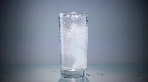 Alkasetzer Tablet Drop Wide Stock Footage 63750632